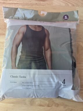 Goodfellow & Co Men’s Black Tank Top Pack — Classic Ribbed Tanks
